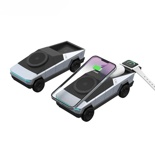 CyberDock™ 3-in-1 Wireless Charging Station with Ambient Light – For iPhone, Apple Watch & AirPods